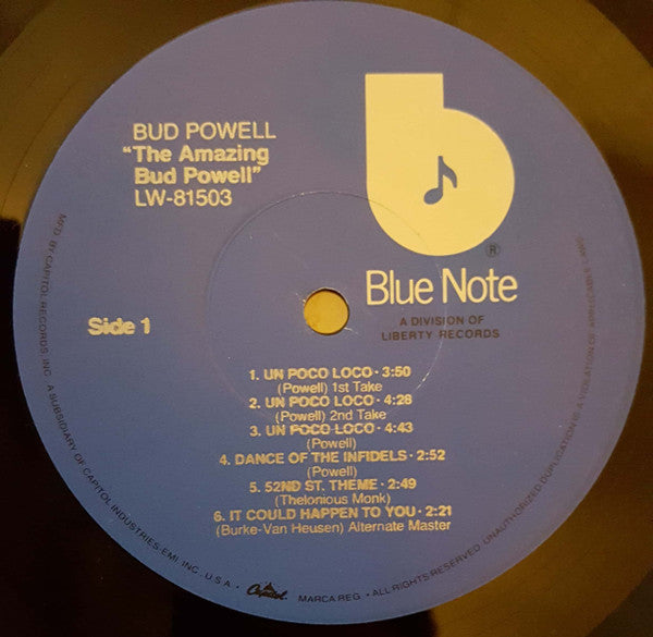 Bud Powell - The Amazing Bud Powell, Volume 1 (Vinyl, LP, Album, Stereo, Reissue, Remastered) Very Good Plus (VG+) / Very Good Plus (VG+)