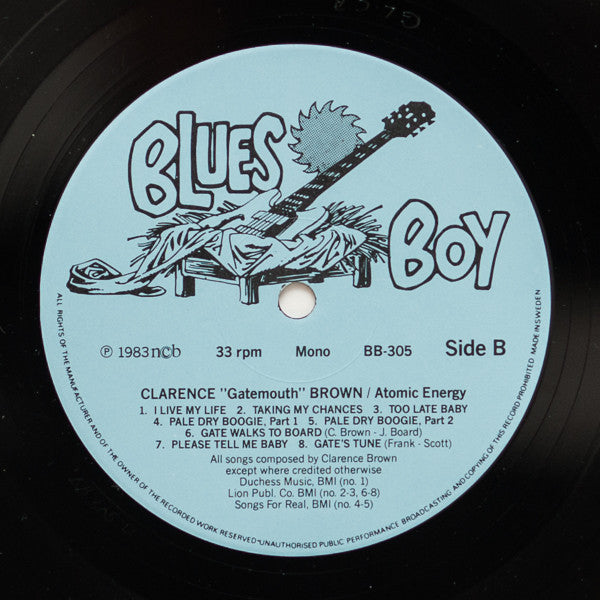 Clarence "Gatemouth" Brown - Atomic Energy (Vinyl, LP, Compilation, Mono) Very Good (VG) / Very Good (VG)