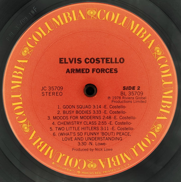 Elvis Costello & The Attractions - Armed Forces (Vinyl, LP, Album, Stereo) Good Plus (G+) / Very Good (VG)