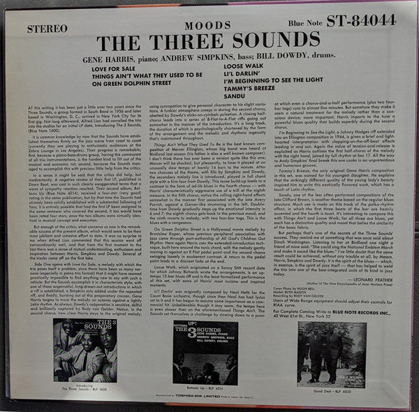 The Three Sounds - Moods (Vinyl, LP, Album, Limited Edition, Reissue, Stereo) Very Good Plus (VG+) / Near Mint (NM or M-)