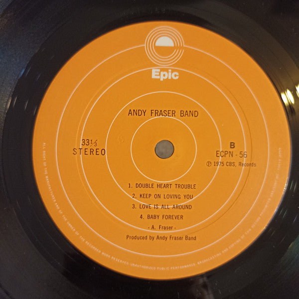 Andy Fraser Band - Andy Fraser Band (Vinyl, LP, Album, Stereo) Very Good (VG) / Good Plus (G+)