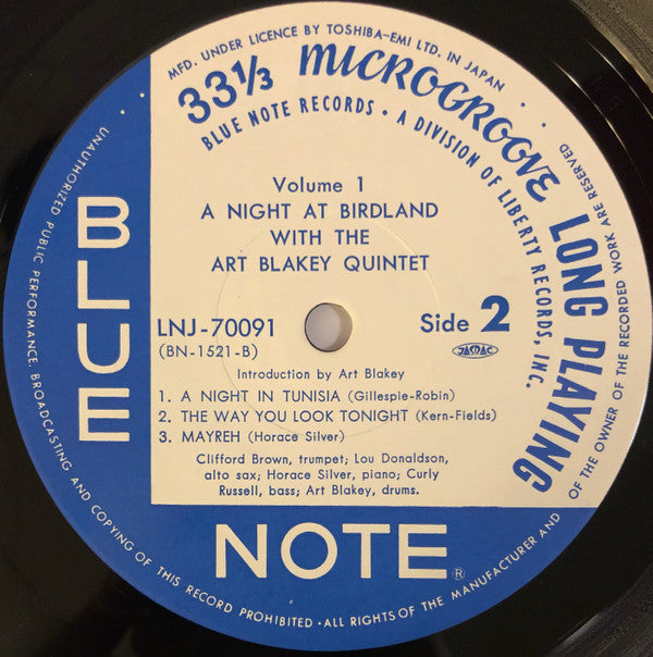 Art Blakey Quintet - A Night At Birdland, Volume 1 (Vinyl, LP, Comp...