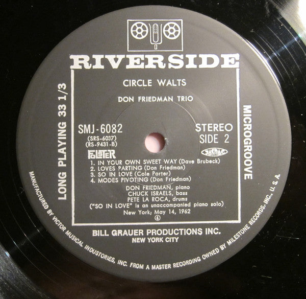 Don Friedman Trio - Circle Waltz (Vinyl, LP, Album, Reissue, Stereo)