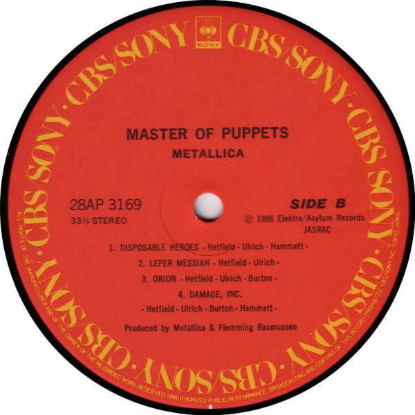 Metallica - Master Of Puppets (Vinyl, LP, Album)