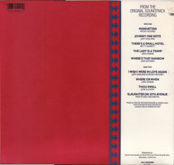 Various - Words And Music (From The Original Soundtrack Recording) (Vinyl, LP, Album, Reissue, Mono) Very Good (VG) / Very Good (VG)