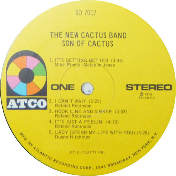 The New Cactus Band - Son Of Cactus (Vinyl, LP, Album, Stereo) Very Good Plus (VG+) / Very Good Plus (VG+)