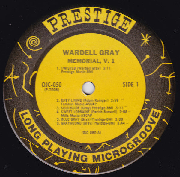 Wardell Gray - Memorial Volume 1 (Vinyl, LP, Album, Reissue)