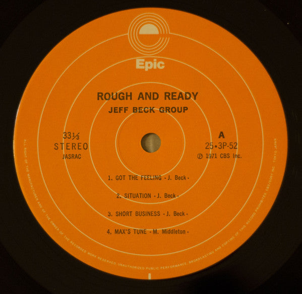 Jeff Beck Group - Rough And Ready (Vinyl, LP, Album, Reissue) Very Good Plus (VG+) / Good Plus (G+)