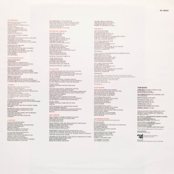 Chris Rea - On The Beach (Vinyl, LP, Album) Very Good Plus (VG+) / Very Good (VG)