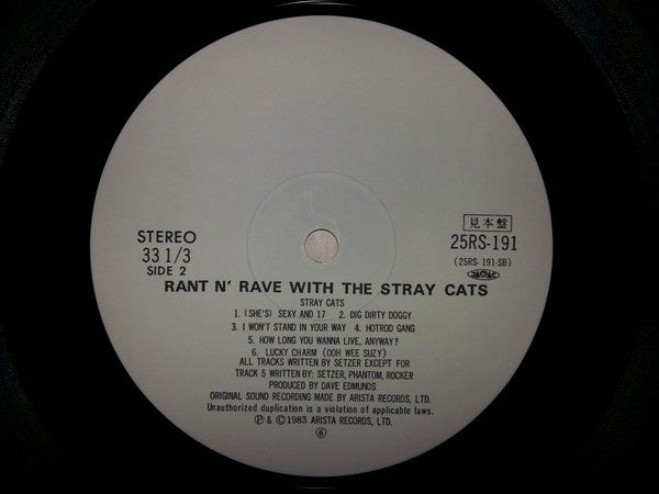Stray Cats - Rant N' Rave (Vinyl, LP, Album, Promo) Near Mint (NM or M-) / Very Good Plus (VG+)