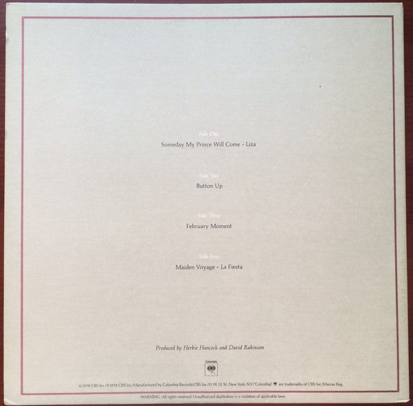 Herbie Hancock - An Evening With Herbie Hancock & Chick Corea In Concert 1978 (2xVinyl, LP, Album) Very Good (VG) / Very Good (VG)