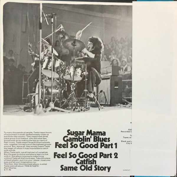 Taste (2) - Live Taste (Vinyl, LP, Album) Very Good Plus (VG+) / Very Good Plus (VG+)