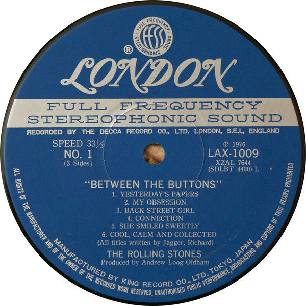 The Rolling Stones - Between The Buttons (Vinyl, LP, Album, Limited Edition, Reissue, Stereo) Very Good Plus (VG+) / Very Good Plus (VG+)