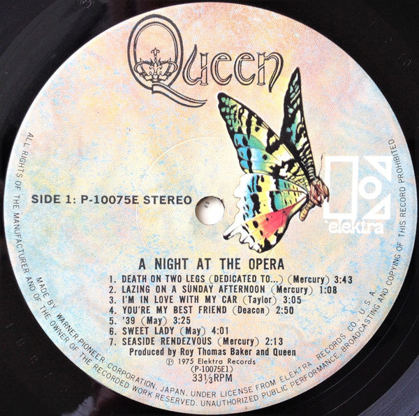 Queen - A Night At The Opera = オペラ座の夜 (Vinyl, LP, Album, Stereo)