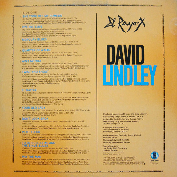 David Lindley - El Rayo-X (Vinyl, LP, Album, Stereo) Very Good Plus (VG+) / Very Good (VG)