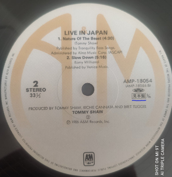 Tommy Shaw - Live In Japan (Vinyl, LP, Mini-Album, Promo) Very Good Plus (VG+) / Very Good Plus (VG+)