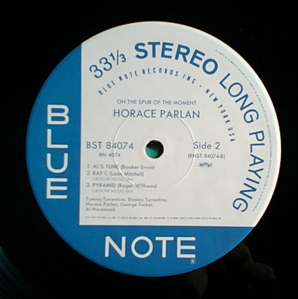 Horace Parlan Quintet - On The Spur Of The Moment (Vinyl, LP, Album, Limited Edition, Reissue, Stereo) Near Mint (NM or M-) / Near Mint (NM or M-)