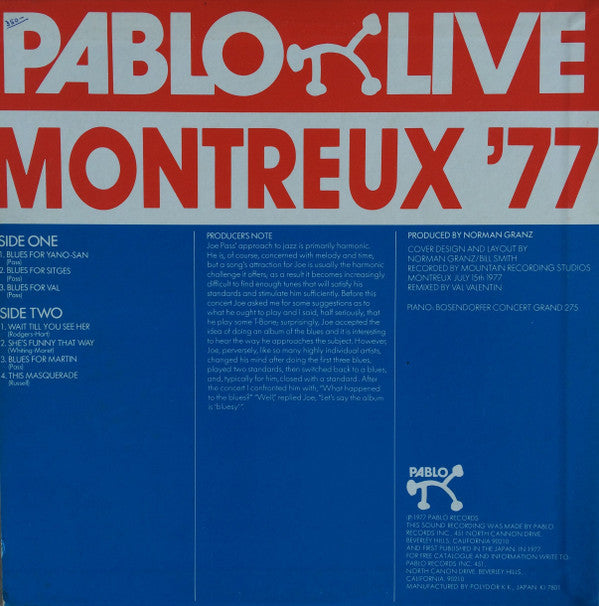 Joe Pass - Montreux '77 (Vinyl, LP, Album)