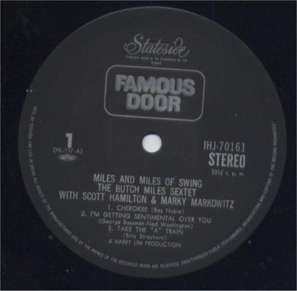The Butch Miles Sextet - Miles And Miles Of Swing (Vinyl, LP, Album...