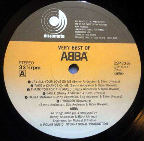 ABBA - Very Best Of ABBA (2xVinyl, LP, Compilation, Stereo) Very Good Plus (VG+) / Very Good Plus (VG+)