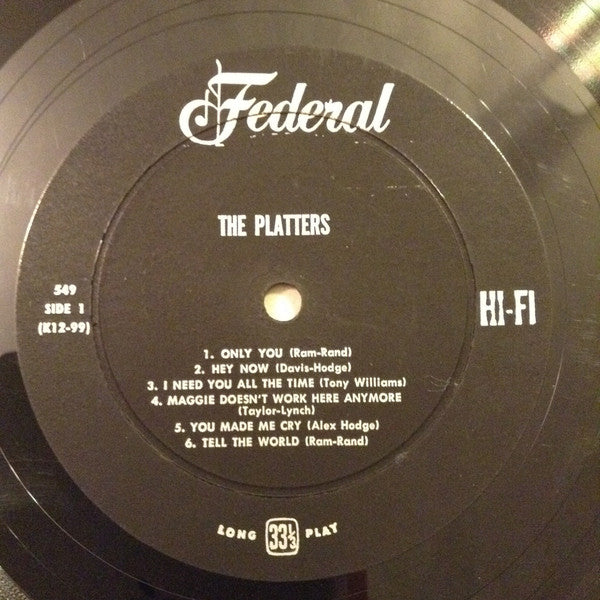 The Platters - The Platters (Vinyl, LP) Good Plus (G+) / Poor (P)