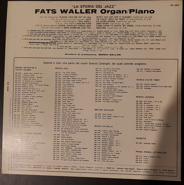 Fats Waller - Organ & Piano (Vinyl, LP, Compilation) Very Good Plus (VG+) / Very Good Plus (VG+)