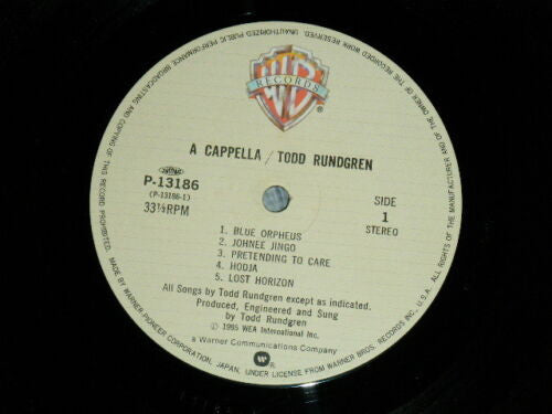 Todd Rundgren - A Cappella (Vinyl, LP, Album)