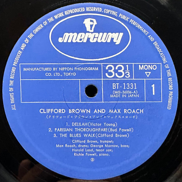 Clifford Brown And Max Roach - Clifford Brown And Max Roach (Vinyl,...