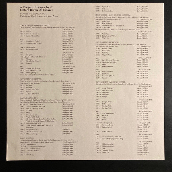 Clifford Brown And Max Roach - Brown And Roach Incorporated (Vinyl, LP, Album, Reissue) Very Good (VG) / Very Good (VG)