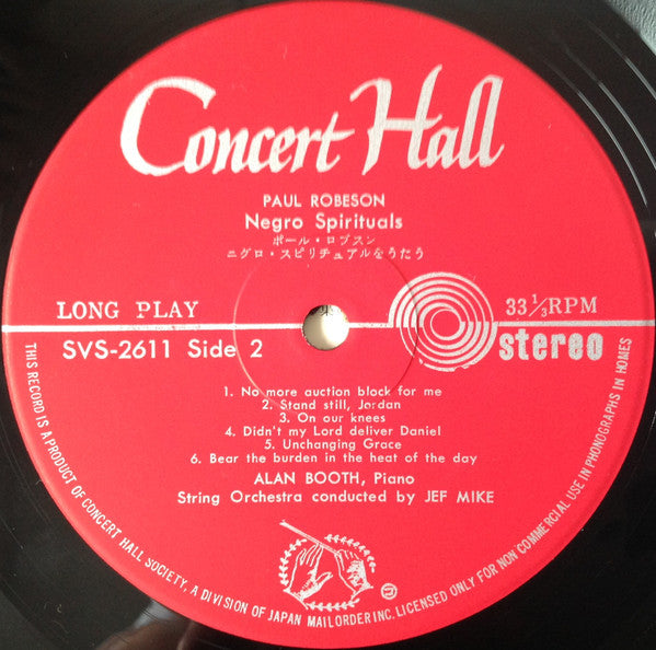 Paul Robeson - Negro Spirituals = ニグロ・スピリチュアルをうたう (Vinyl, LP, Album) Very Good Plus (VG+) / Very Good Plus (VG+)