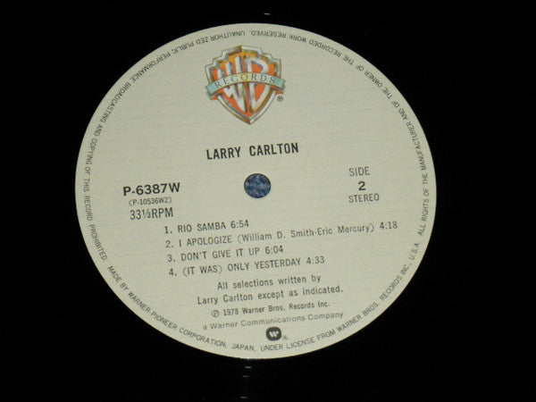 Larry Carlton - Larry Carlton (Vinyl, LP, Album, Reissue) Very Good (VG) / Very Good Plus (VG+)