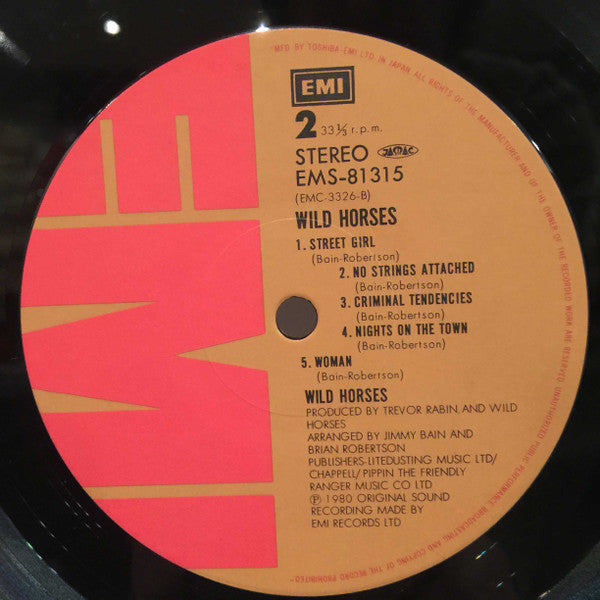 Wild Horses - The First Album (Vinyl, LP, Album) Very Good Plus (VG+) / Very Good Plus (VG+)