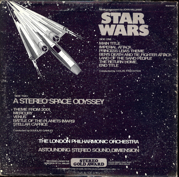 John Williams (4) - Star Wars / A Stereo Space Odyssey (Vinyl, LP, Album, Stereo) Good Plus (G+) / Good Plus (G+)