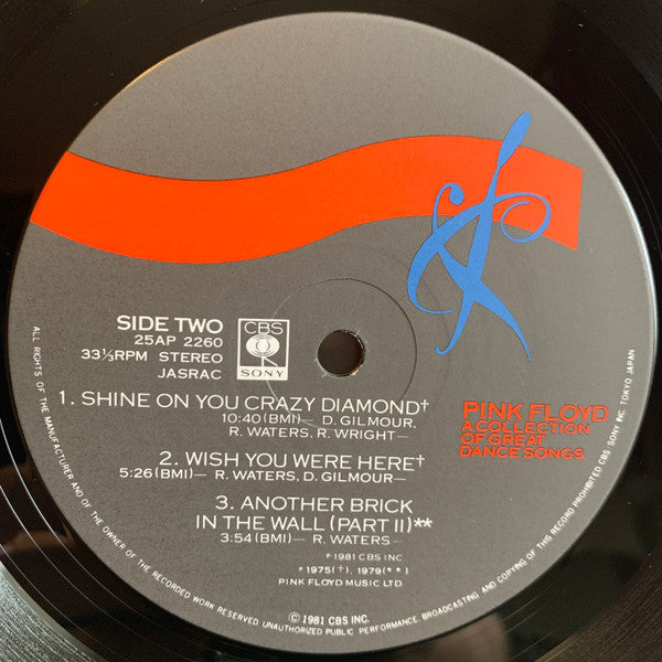 Pink Floyd - A Collection Of Great Dance Songs (Vinyl, LP, Compilat...