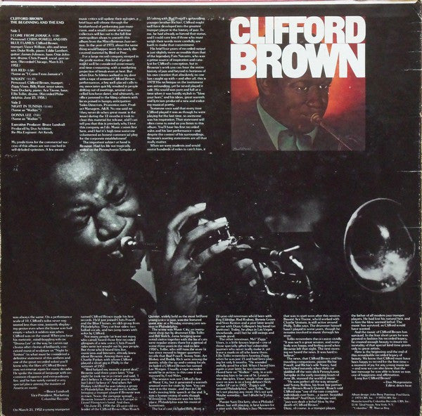 Clifford Brown - The Beginning And The End (Vinyl, LP, Album) Very Good (VG) / Very Good (VG)