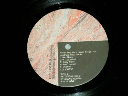 Loudness (5) - Never Stay Here, Never Forget You - Loudness Best Tracks (Vinyl, LP, Compilation) Near Mint (NM or M-) / Very Good (VG)