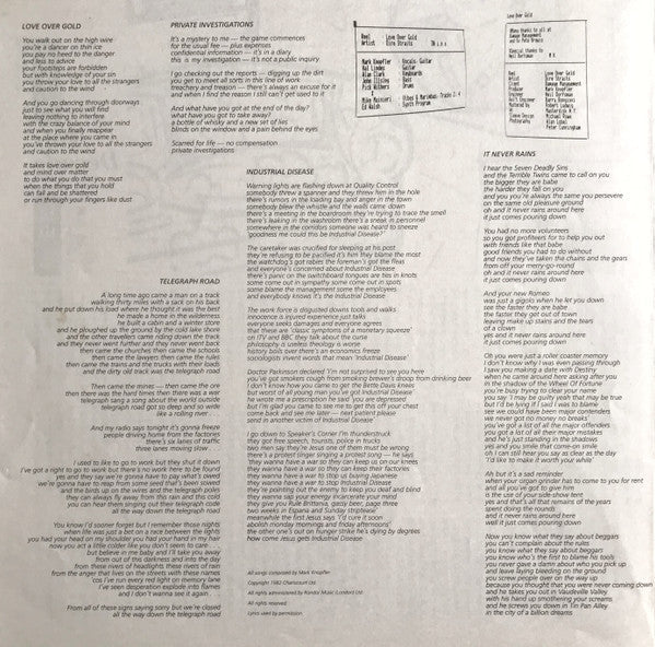 Dire Straits - Love Over Gold (Vinyl, LP, Album, Stereo)