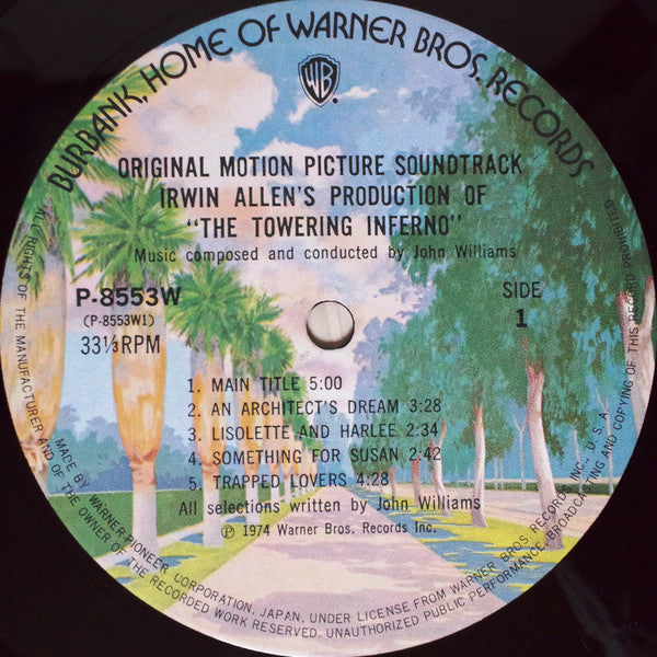 John Williams (4) - Irwin Allen's The Towering Inferno (Original Motion Picture Soundtrack) (Vinyl, LP, Album) Very Good Plus (VG+) / Very Good Plus (VG+)