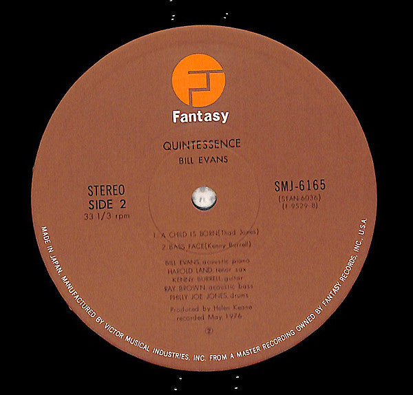 Bill Evans - Quintessence (Vinyl, LP, Album, Stereo)