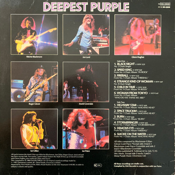 Deep Purple - Deepest Purple : The Very Best Of Deep Purple (Vinyl, LP, Compilation) Near Mint (NM or M-) / Very Good Plus (VG+)