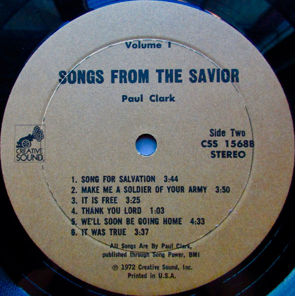 Paul Clark (5) - Songs From The Savior Volume One (Vinyl, LP, Album) Very Good Plus (VG+) / Very Good Plus (VG+)