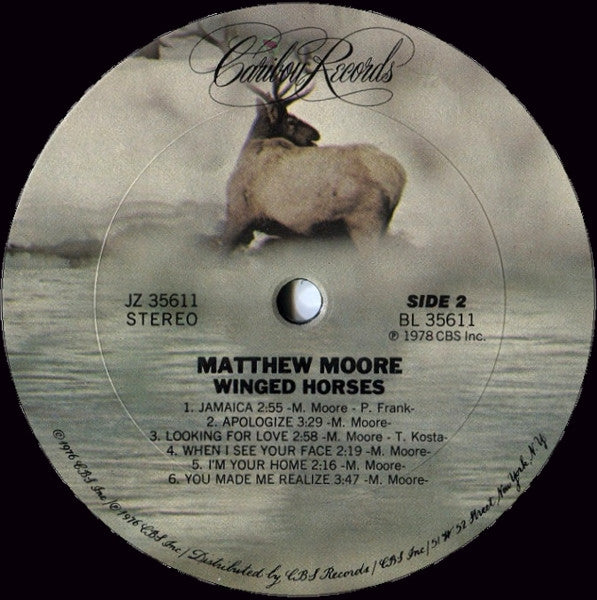 Matthew Moore - Winged Horses (Vinyl, LP, Album) Good Plus (G+) / Very Good Plus (VG+)