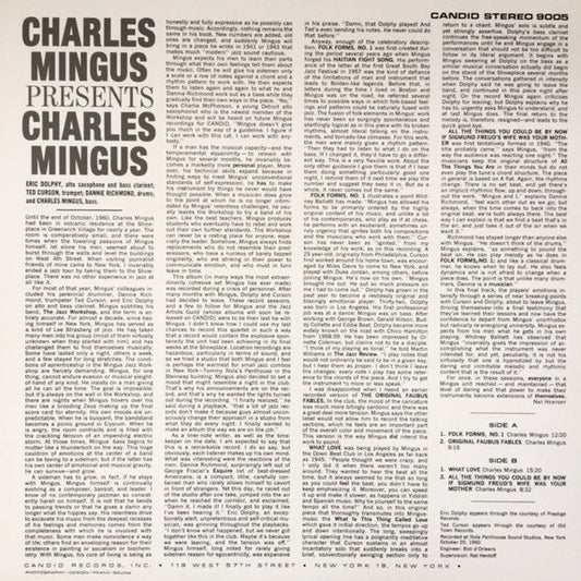 Charles Mingus - Presents Charles Mingus (Vinyl, LP, Album, Stereo, Reissue) Very Good Plus (VG+) / Very Good Plus (VG+)