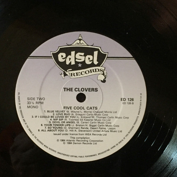 The Clovers - Five Cool Cats (Vinyl, LP, Compilation, Mono) Very Good Plus (VG+) / Very Good (VG)