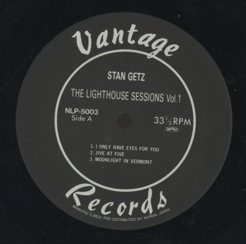 Stan Getz - The Lighthouse Sessions Vol. 1 (Vinyl, LP, Album, Remastered, Mono) Very Good (VG) / Very Good (VG)