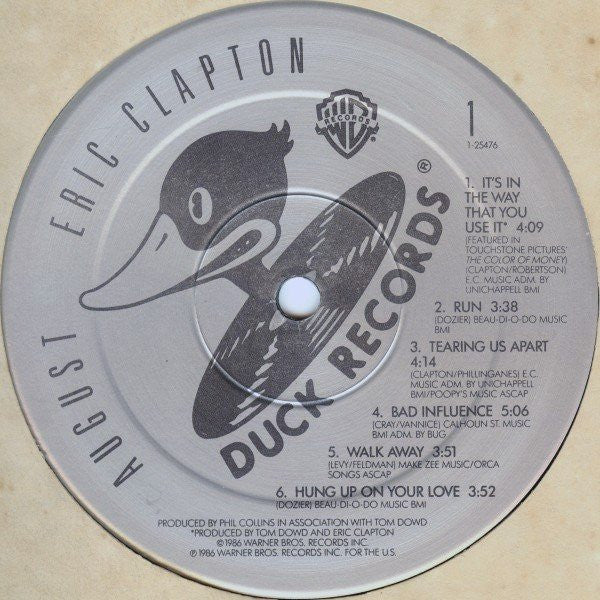 Eric Clapton - August (Vinyl, LP, Album) Very Good Plus (VG+) / Very Good (VG)