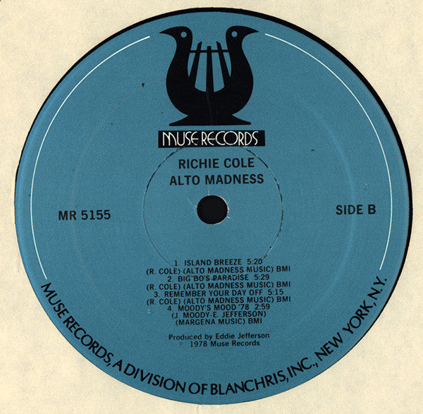 Richie Cole - Alto Madness (Vinyl, LP, Album) Good Plus (G+) / Very Good (VG)