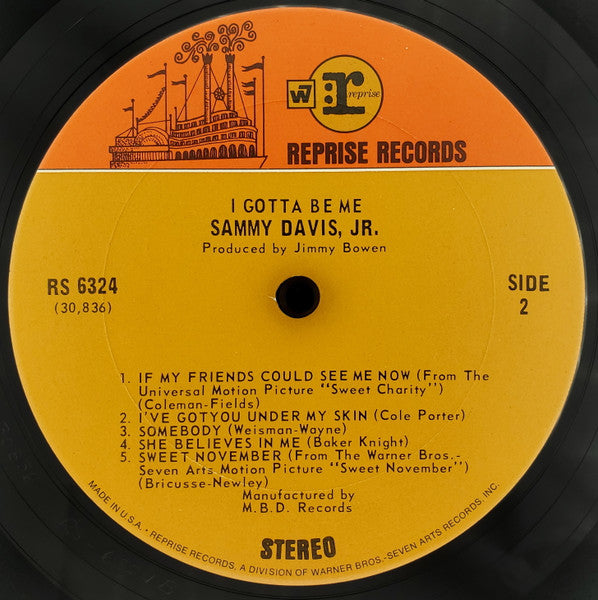 Sammy Davis Jr. - I've Gotta Be Me (Vinyl, LP, Album, Stereo) Very Good (VG) / Good Plus (G+)