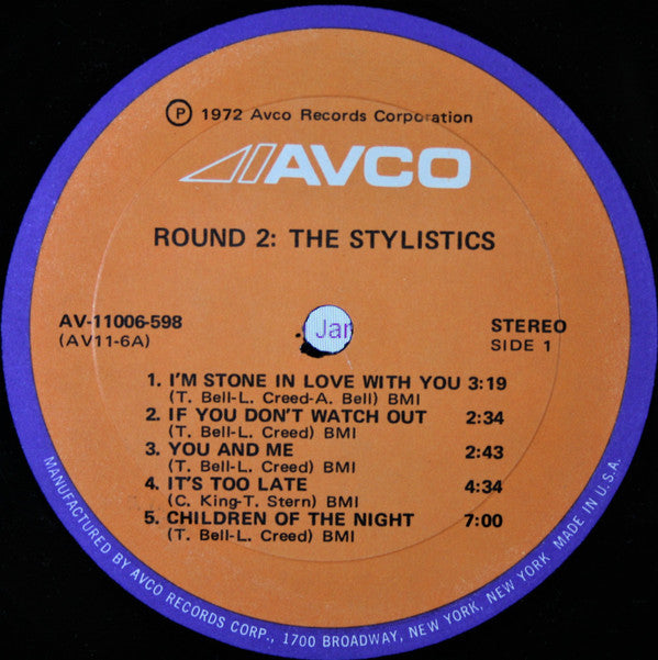 The Stylistics - Round 2 (Vinyl, LP, Album, Repress, Stereo) Good Plus (G+) / Very Good (VG)