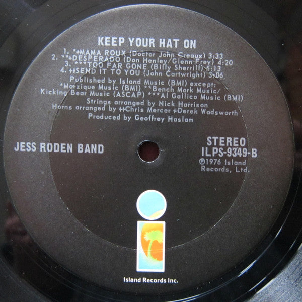 The Jess Roden Band - Keep Your Hat On (Vinyl, LP, Album) Very Good (VG) / Very Good (VG)